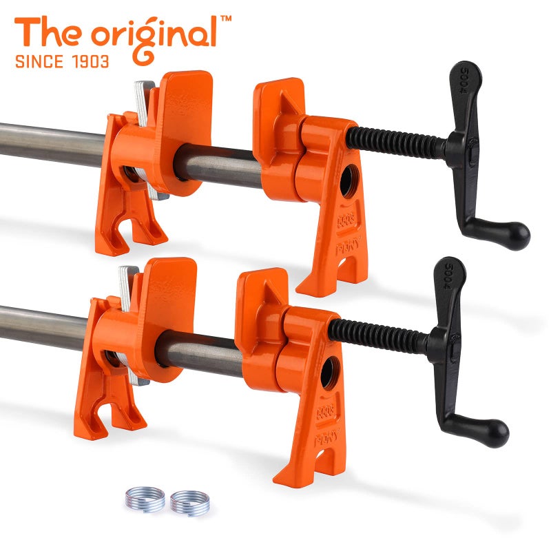 PONY PRO 2-Pack Heavy-Duty Wood Gluing Pipe Clamp Fixture for 3/4 Inch Black Pipe - Image 2